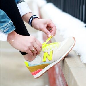 New Balance Women's Sneakers - Yellow, Cream, Tan